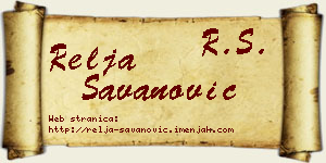 Relja Savanović vizit kartica